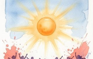 person raising their hand