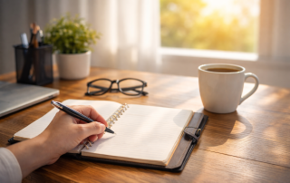 note book and writing instrument